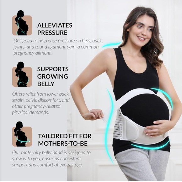 NeoTech Care Pregnancy Support Maternity Belt, Waist/Back/Abdomen Band - Picture 3 of 8